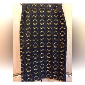 Versace Collection Black/Muted Gold Pencil Skirt/Medusa Logo Emblem NWT Size 38